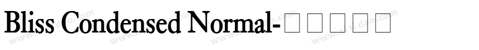 Bliss Condensed Normal字体转换